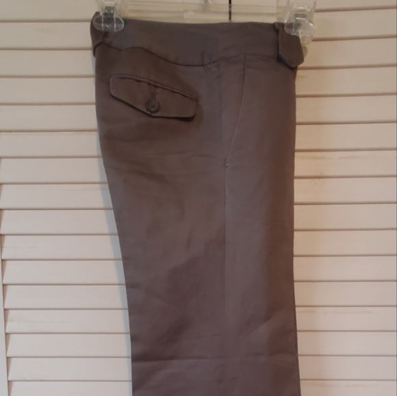 Banana Republic Martin Fit 00P Wide Leg Slacks mushroom color - Picture 9 of 12